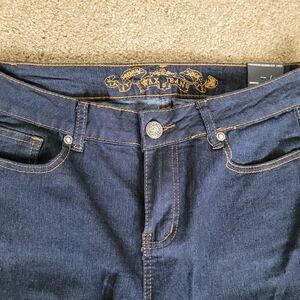 Wax Jean Women's High Rise Dark Blue Jeans